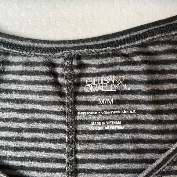 Gilligan & Omalley Women Sleepwear Soft Dress size M Long Sleeve KneeLength Gray - Picture 5 of 8
